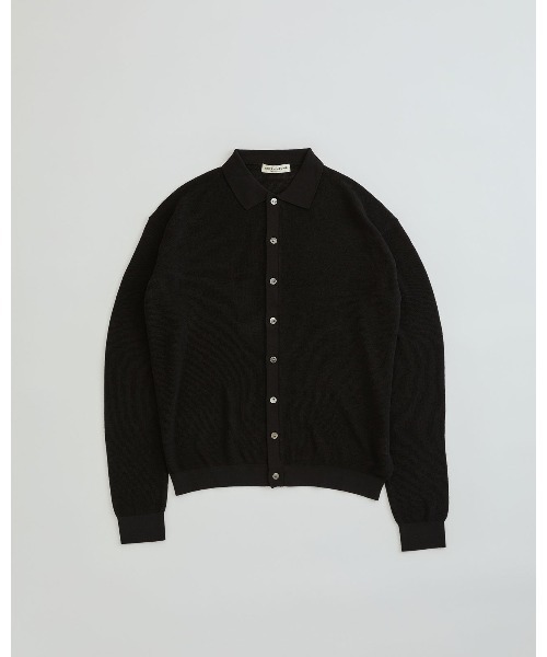 THE SHINZONE(ザ シンゾーン)の「POLO KNIT CARDIGAN 26MMSNI05(カーディガン/ボレロ・レディース・ブルー/ベージュ/ブラック・FREE)」の2枚目の写真