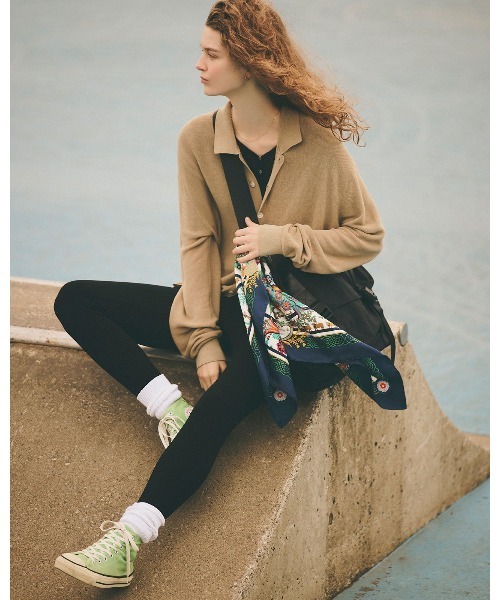 THE SHINZONE(ザ シンゾーン)の「POLO KNIT CARDIGAN 26MMSNI05(カーディガン/ボレロ・レディース・ブルー/ベージュ/ブラック・FREE)」の4枚目の写真