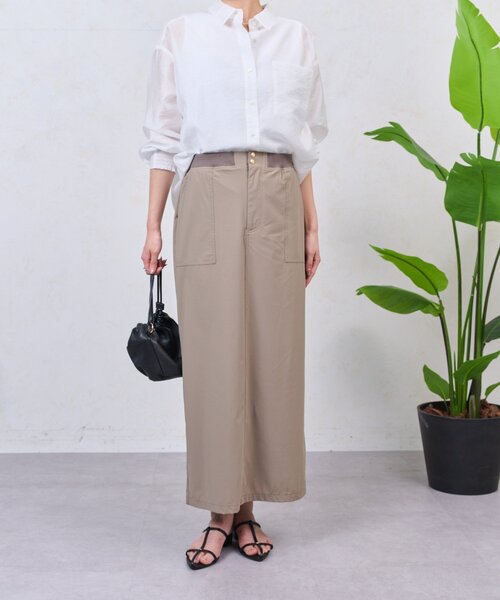 Jena espace merveilleux(ジェナ エスパスメルヴェイユ)の「シアーリラックスSH(シャツ/ブラウス・レディース・ブラック/ベージュ/オフホワイト・FREE)」の5枚目の写真