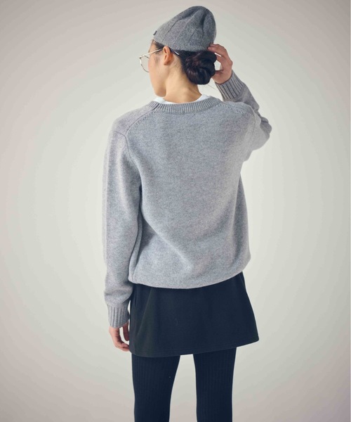 SEA(シー)の「ウール クルーネックニット(ニット/セーター・レディース・ピンク/ホワイト/グレー/ブルー・ONE SIZE)」の6枚目の写真