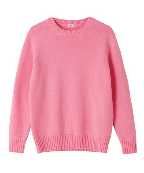SEA(シー)の「ウール クルーネックニット(ニット/セーター・レディース・ピンク/ホワイト/グレー/ブルー・ONE SIZE)」の16枚目の写真