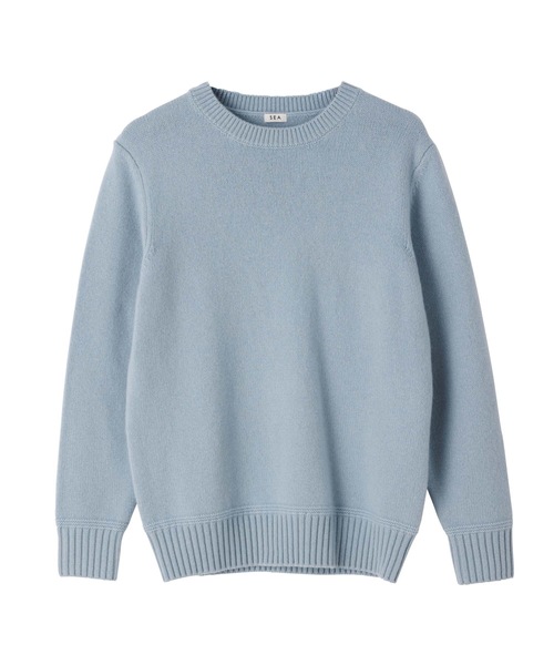 SEA(シー)の「ウール クルーネックニット(ニット/セーター・レディース・ピンク/ホワイト/グレー/ブルー・ONE SIZE)」の17枚目の写真