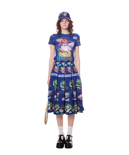 GREEDILOUS(グリディアス)の「Racing Club Pleated Long Skirt(スカート・レディース・その他・X-SMALL/SMALL/MEDIUM/LARGE)」の1枚目の写真