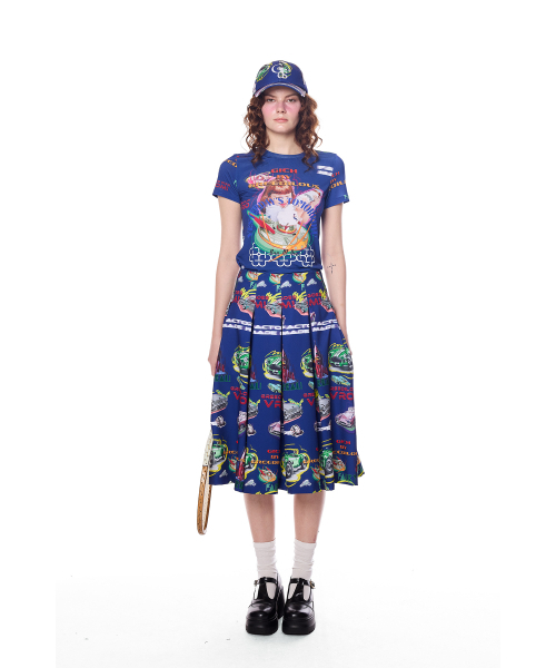 GREEDILOUS(グリディアス)の「Racing Club Pleated Long Skirt(スカート・レディース・その他・X-SMALL/SMALL/MEDIUM/LARGE)」の2枚目の写真