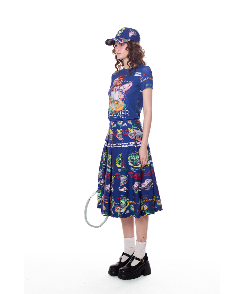 GREEDILOUS(グリディアス)の「Racing Club Pleated Long Skirt(スカート・レディース・その他・X-SMALL/SMALL/MEDIUM/LARGE)」の3枚目の写真