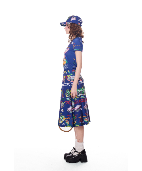GREEDILOUS(グリディアス)の「Racing Club Pleated Long Skirt(スカート・レディース・その他・X-SMALL/SMALL/MEDIUM/LARGE)」の4枚目の写真