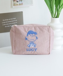 SNOOPY（スヌーピー）の「SNOOPY スヌーピー スクエアポーチ アップリケ刺繍（ポーチ）」