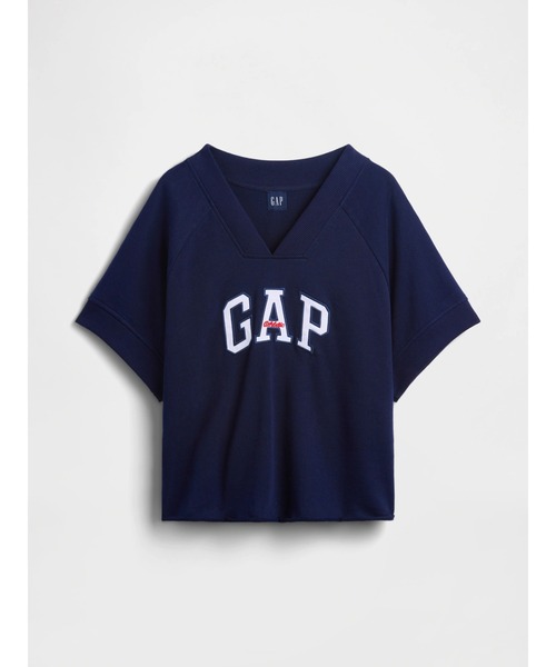 GAP(ギャップ)の「フレンチテリー オーバーサイズ GAPロゴ Vネック スウェットシャツ(スウェット・レディース・ホワイト/ネイビー/グレー/レッド・S/M/L/XL/XXS/XS)」の9枚目の写真