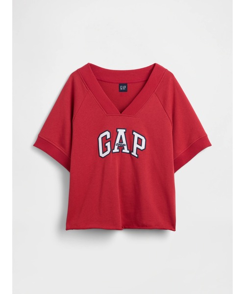 GAP(ギャップ)の「フレンチテリー オーバーサイズ GAPロゴ Vネック スウェットシャツ(スウェット・レディース・ホワイト/ネイビー/グレー/レッド・S/M/L/XL/XXS/XS)」の10枚目の写真