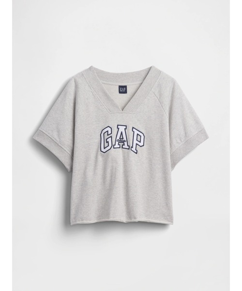 GAP(ギャップ)の「フレンチテリー オーバーサイズ GAPロゴ Vネック スウェットシャツ(スウェット・レディース・ホワイト/ネイビー/グレー/レッド・S/M/L/XL/XXS/XS)」の11枚目の写真