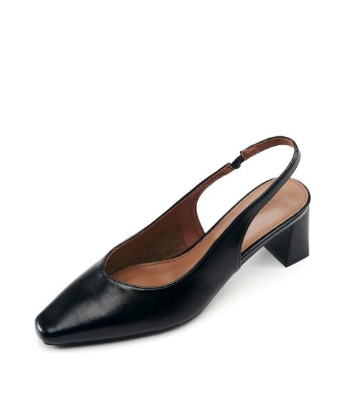 SPUR(シュプール)の「Rossan V-Cutスリングバックパンプス5.5cm -VS9005(3color)(サンダル・レディース・アイボリー/ベージュ/ブラック・22.5cm/23.5cm/23cm/24.5cm/24cm/25cm)」の2枚目の写真
