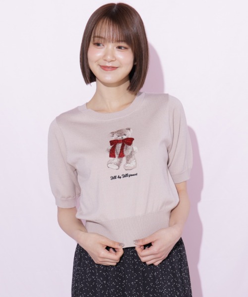 JILL by JILL STUART(ジルバイジルスチュアート)の「〈BEARシリーズ〉モチーフニット(ニット/セーター・レディース・ピンク/ホワイト/ネイビー・FREE)」の15枚目の写真