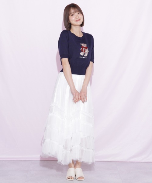JILL by JILL STUART(ジルバイジルスチュアート)の「〈BEARシリーズ〉モチーフニット(ニット/セーター・レディース・ピンク/ホワイト/ネイビー・FREE)」の11枚目の写真
