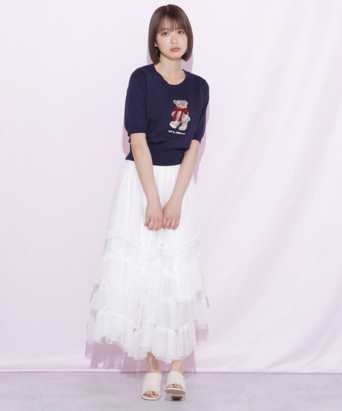 JILL by JILL STUART(ジルバイジルスチュアート)の「〈BEARシリーズ〉モチーフニット(ニット/セーター・レディース・ピンク/ホワイト/ネイビー・FREE)」の12枚目の写真