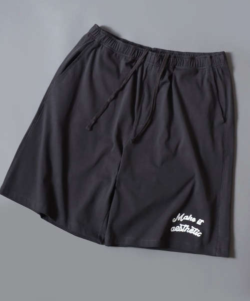 ANPAS(アンパス)の「Dry-Touch Cotton Shorts /【吸水速乾 綿100%】ドライコットン刺繍ショーツ ショートパンツ メンズ ボトムス イージーパンツ 春夏(その他パンツ・メンズ・ブラック/チャコールグレー・M/L)」の1枚目の写真