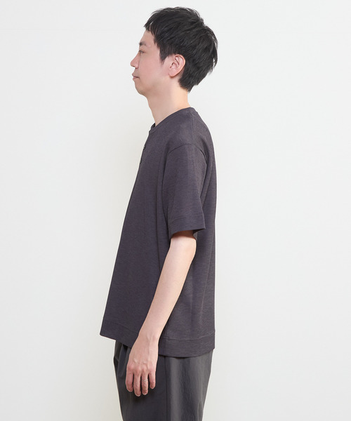 MEN'S MELROSE(メンズメルローズ)の「リランチェワッフルヘンリーネックTシャツ(Tシャツ/カットソー・メンズ・ネイビー/チャコールグレー/ライトグレー・3/4/2)」の5枚目の写真