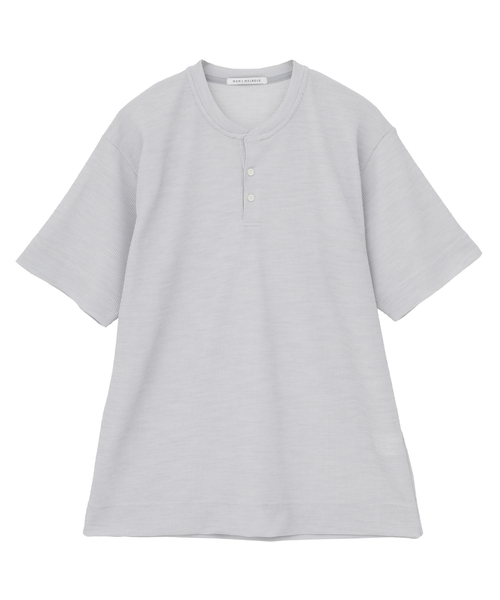 MEN'S MELROSE(メンズメルローズ)の「リランチェワッフルヘンリーネックTシャツ(Tシャツ/カットソー・メンズ・ネイビー/チャコールグレー/ライトグレー・3/4/2)」の10枚目の写真