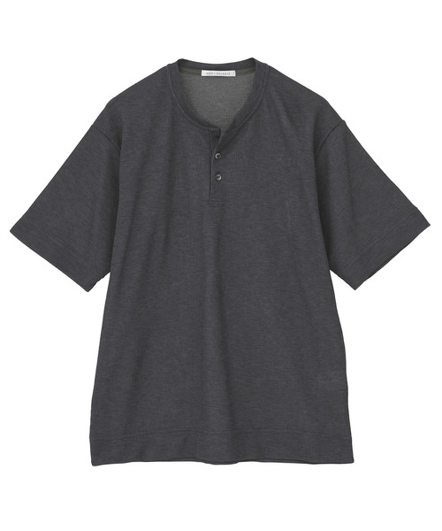 MEN'S MELROSE(メンズメルローズ)の「リランチェワッフルヘンリーネックTシャツ(Tシャツ/カットソー・メンズ・ネイビー/チャコールグレー/ライトグレー・3/4/2)」の12枚目の写真