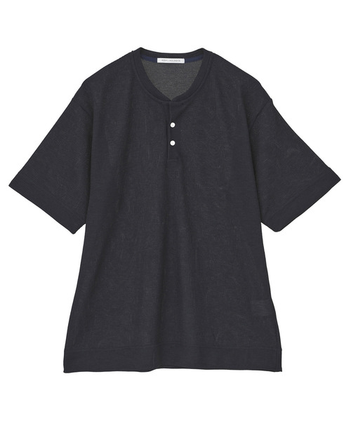 MEN'S MELROSE(メンズメルローズ)の「リランチェワッフルヘンリーネックTシャツ(Tシャツ/カットソー・メンズ・ネイビー/チャコールグレー/ライトグレー・3/4/2)」の14枚目の写真