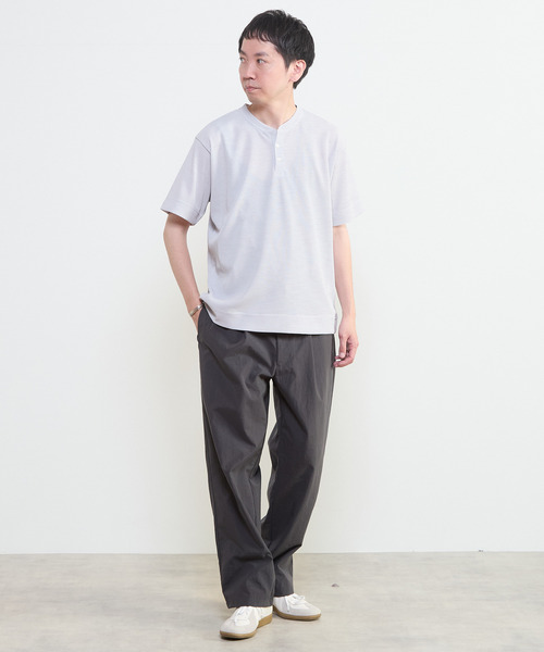 MEN'S MELROSE(メンズメルローズ)の「リランチェワッフルヘンリーネックTシャツ(Tシャツ/カットソー・メンズ・ネイビー/チャコールグレー/ライトグレー・3/4/2)」の18枚目の写真