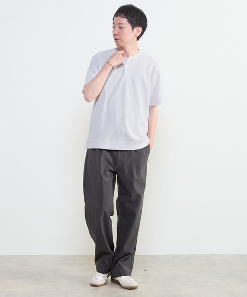 MEN'S MELROSE(メンズメルローズ)の「リランチェワッフルヘンリーネックTシャツ(Tシャツ/カットソー・メンズ・ネイビー/チャコールグレー/ライトグレー・3/4/2)」の19枚目の写真