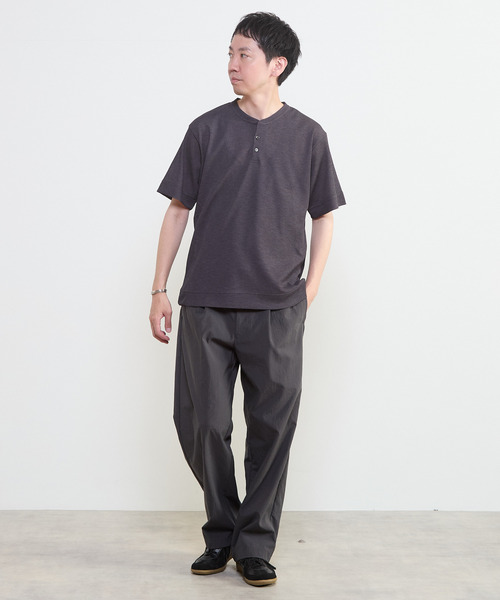 MEN'S MELROSE(メンズメルローズ)の「リランチェワッフルヘンリーネックTシャツ(Tシャツ/カットソー・メンズ・ネイビー/チャコールグレー/ライトグレー・3/4/2)」の22枚目の写真