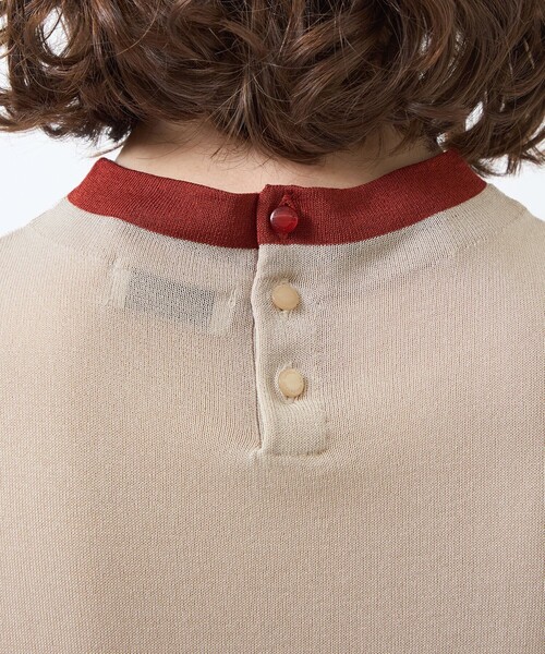 MACKINTOSH PHILOSOPHY（ﾏｯｷﾝﾄｯｼｭ ﾌｨﾛｿﾌｨｰ）の「【Cleric Collar Knit】シアードルマン（Tシャツ/カットソー・レディース・ブルー/ブラウン系その他4/ダークネイビー/ベージュ系その他・38）」の13枚目の写真