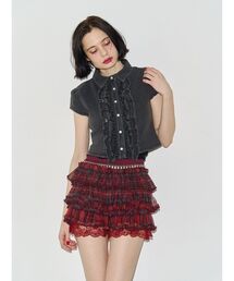 【美品】半袖開襟シャツ【jouetie】 jouetie - 【美品】半袖開襟シャツ【jouetie】 の通販 by shop