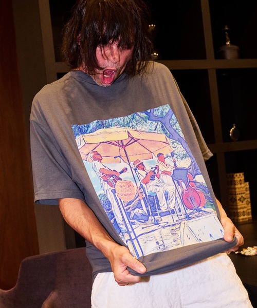 THE MILES(ザ マイルズ)の「ellipsis Live Show-Tee(Tシャツ/カットソー・メンズ・チャコールグレー・SMALL)」の8枚目の写真