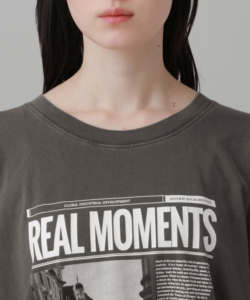LAKOLE(ラコレ)の「ニュースペーパーTEE / 842249(Tシャツ/カットソー・レディース・オフホワイト/ライトブルー/チャコール・FREE)」の15枚目の写真