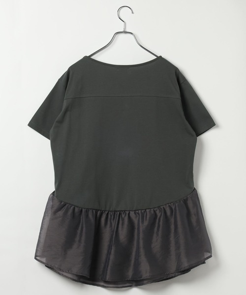 LEPSIM(レプシィム)の「ドッキングペプラムチュニック 759485(Tシャツ/カットソー・レディース・ブラック/チャコールグレー/オフホワイト・FREE)」の11枚目の写真
