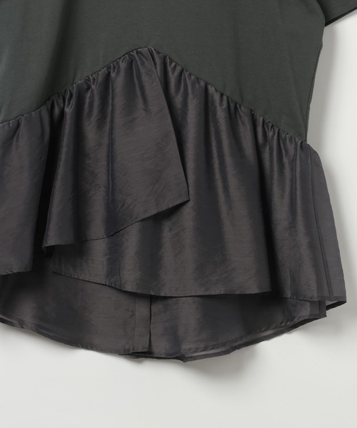 LEPSIM(レプシィム)の「ドッキングペプラムチュニック 759485(Tシャツ/カットソー・レディース・ブラック/チャコールグレー/オフホワイト・FREE)」の7枚目の写真