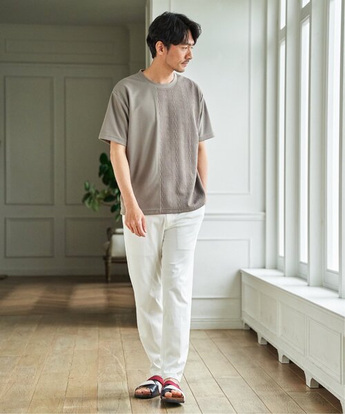 ikka(イッカ)の「【プチプラ1990円(税抜)】冷感DRYフクレジャカード切り替えTシャツ(Tシャツ/カットソー・メンズ・ホワイト/ブラック/カーキ/ネイビー/ベージュ・S/M/L/XL)」の11枚目の写真