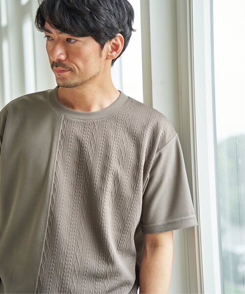 ikka(イッカ)の「【プチプラ1990円(税抜)】冷感DRYフクレジャカード切り替えTシャツ(Tシャツ/カットソー・メンズ・ホワイト/ブラック/カーキ/ネイビー/ベージュ・S/M/L/XL)」の10枚目の写真