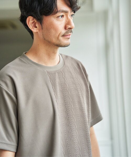 ikka(イッカ)の「【プチプラ1990円(税抜)】冷感DRYフクレジャカード切り替えTシャツ(Tシャツ/カットソー・メンズ・ホワイト/ブラック/カーキ/ネイビー/ベージュ・S/M/L/XL)」の9枚目の写真