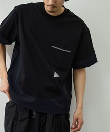 and wander（アンドワンダー）の「【and wander/アンドワンダー】combi SS T（Tシャツ/カットソー）」