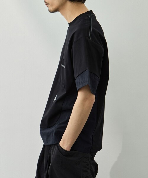 and wander（アンドワンダー）の「【and wander/アンドワンダー】combi SS T（Tシャツ/カットソー・メンズ・ブラック/ホワイト・M/L）」の8枚目の写真