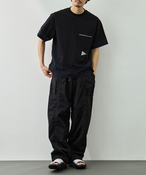 and wander（アンドワンダー）の「【and wander/アンドワンダー】combi SS T（Tシャツ/カットソー・メンズ・ブラック/ホワイト・M/L）」の6枚目の写真