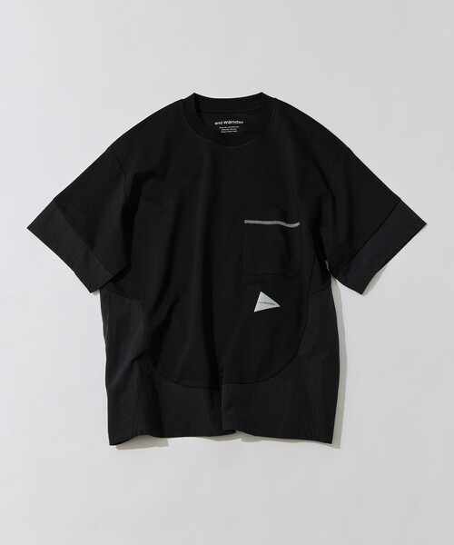 and wander（アンドワンダー）の「【and wander/アンドワンダー】combi SS T（Tシャツ/カットソー・メンズ・ブラック/ホワイト・M/L）」の5枚目の写真