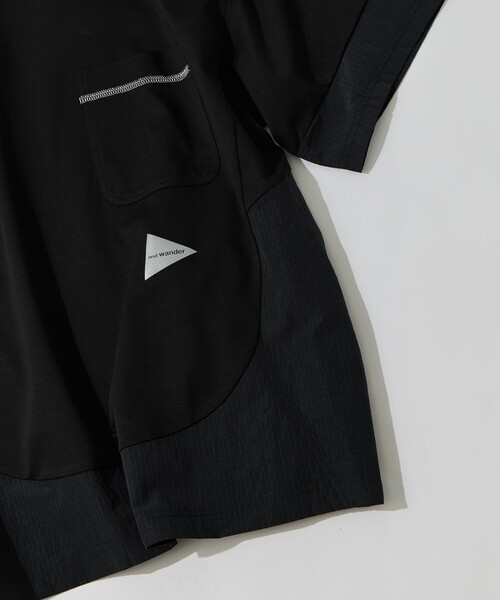 and wander（アンドワンダー）の「【and wander/アンドワンダー】combi SS T（Tシャツ/カットソー・メンズ・ブラック/ホワイト・M/L）」の3枚目の写真