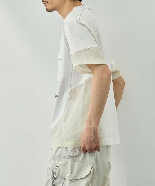 and wander（アンドワンダー）の「【and wander/アンドワンダー】combi SS T（Tシャツ/カットソー・メンズ・ブラック/ホワイト・M/L）」の15枚目の写真