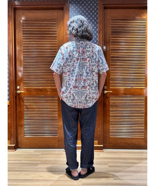 reyn spooner(レインスプーナー)の「【アメリカ建国250th記念】 Brooks Brothers × Reyn Spooner コットン/ポリエステル ボタンダウン アロハシャツ(シャツ/ブラウス・メンズ・ホワイト/ネイビー・MEDIUM/LARGE/SMALL)」の8枚目の写真