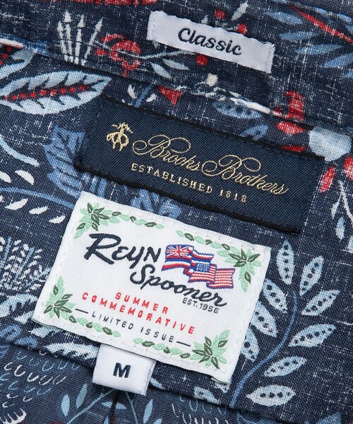 reyn spooner(レインスプーナー)の「【アメリカ建国250th記念】 Brooks Brothers × Reyn Spooner コットン/ポリエステル ボタンダウン アロハシャツ(シャツ/ブラウス・メンズ・ホワイト/ネイビー・MEDIUM/LARGE/SMALL)」の13枚目の写真