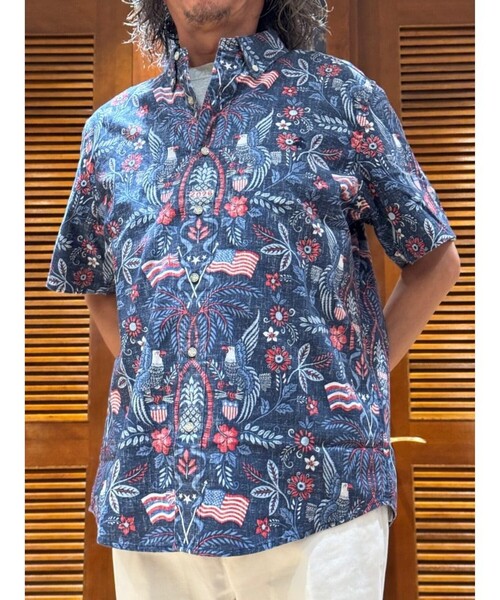 reyn spooner(レインスプーナー)の「【アメリカ建国250th記念】 Brooks Brothers × Reyn Spooner コットン/ポリエステル ボタンダウン アロハシャツ(シャツ/ブラウス・メンズ・ホワイト/ネイビー・MEDIUM/LARGE/SMALL)」の18枚目の写真