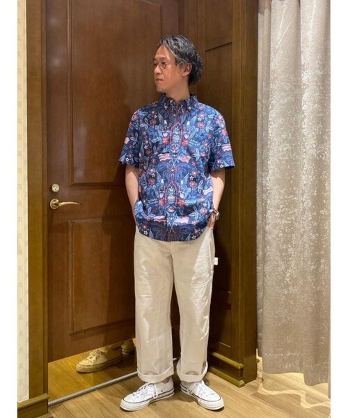 reyn spooner(レインスプーナー)の「【アメリカ建国250th記念】 Brooks Brothers × Reyn Spooner コットン/ポリエステル ボタンダウン アロハシャツ(シャツ/ブラウス・メンズ・ホワイト/ネイビー・MEDIUM/LARGE/SMALL)」の19枚目の写真