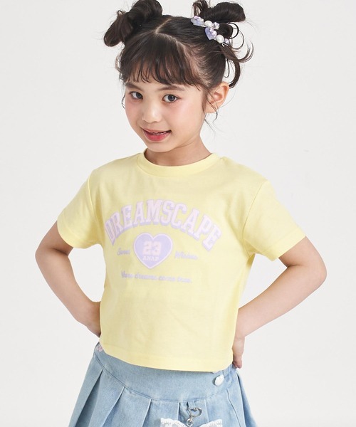 ANAP kids(アナップキッズ)の「カレッジハープリント Tシャツ(Tシャツ/カットソー・キッズ・ホワイト/ライトイエロー/クリア・110/120/130)」の2枚目の写真