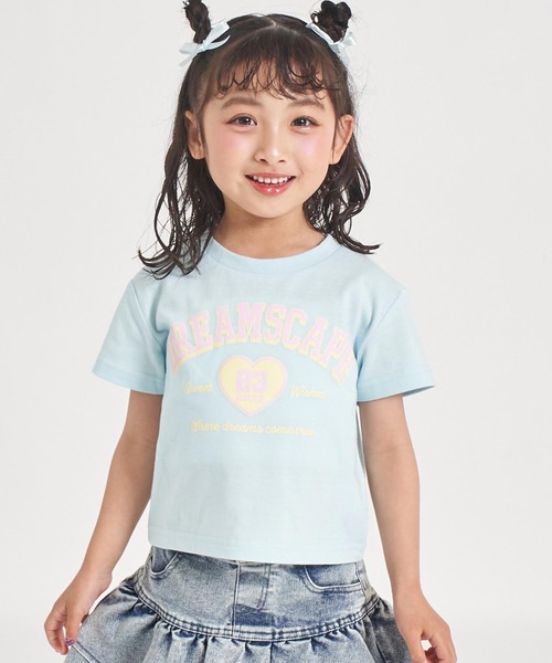 ANAP kids(アナップキッズ)の「カレッジハープリント Tシャツ(Tシャツ/カットソー・キッズ・ホワイト/ライトイエロー/クリア・110/120/130)」の3枚目の写真