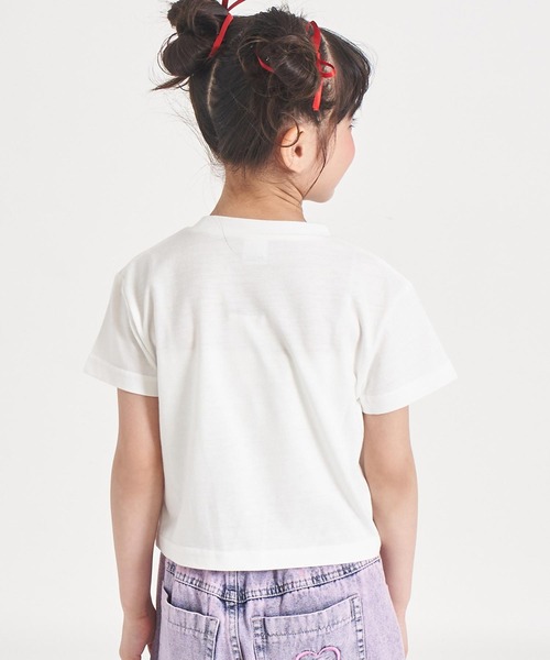 ANAP kids(アナップキッズ)の「カレッジハープリント Tシャツ(Tシャツ/カットソー・キッズ・ホワイト/ライトイエロー/クリア・110/120/130)」の11枚目の写真