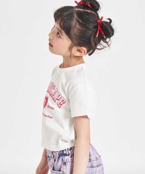 ANAP kids(アナップキッズ)の「カレッジハープリント Tシャツ(Tシャツ/カットソー・キッズ・ホワイト/ライトイエロー/クリア・110/120/130)」の10枚目の写真