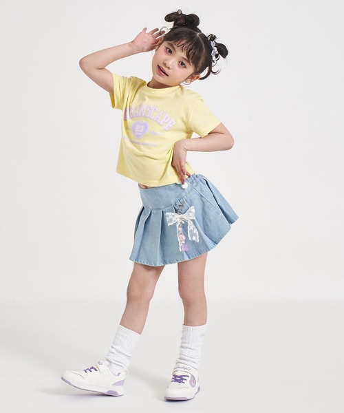 ANAP kids(アナップキッズ)の「カレッジハープリント Tシャツ(Tシャツ/カットソー・キッズ・ホワイト/ライトイエロー/クリア・110/120/130)」の16枚目の写真